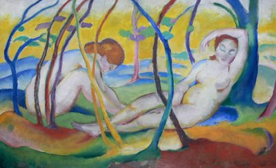 Akte unter Bäumen von Franz Marc